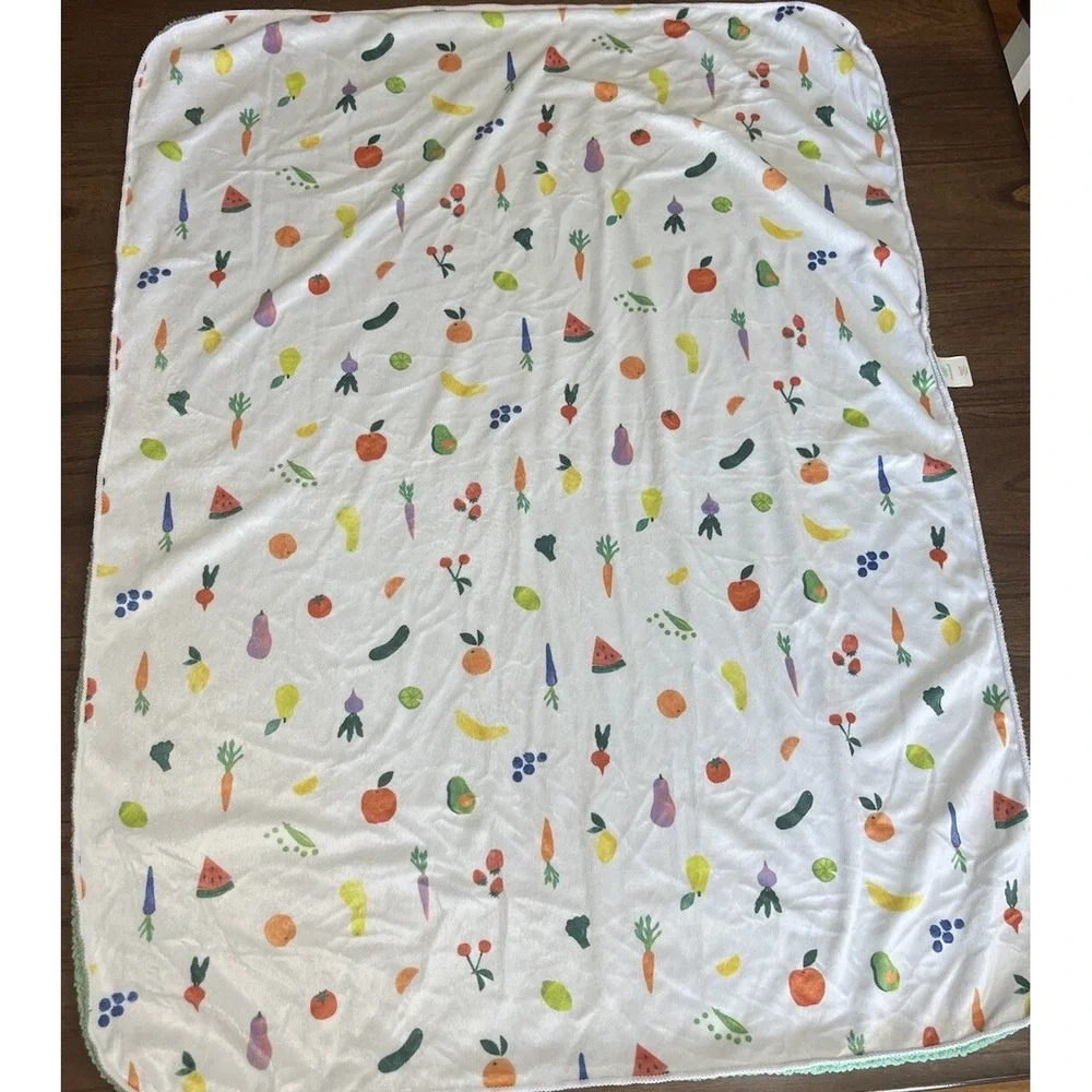Cloud‎ Island Fruits Vegetables Baby Blanket Green Sherpa Target Plush White